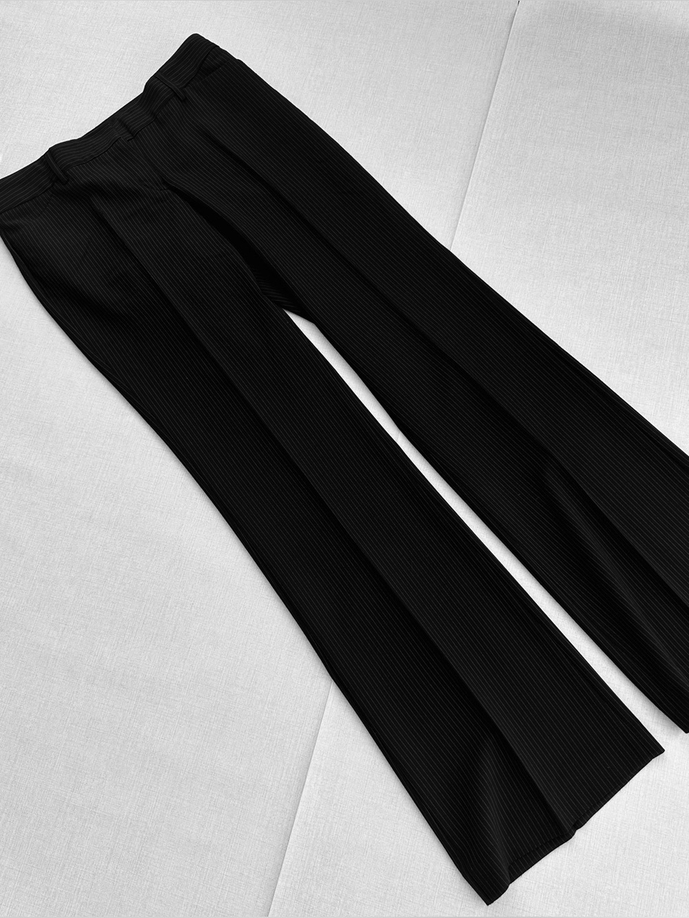 Express Women’s Black Ribbed Wide-Leg Pants
